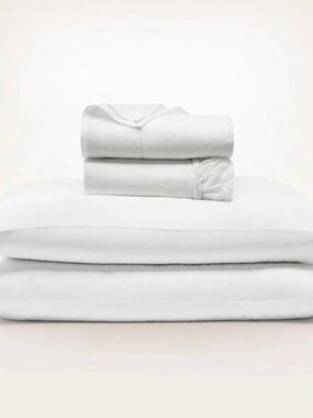 Brand New Boll & Branch White QUEEN 100% LINEN Sheet Set. $469